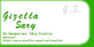 gizella sary business card