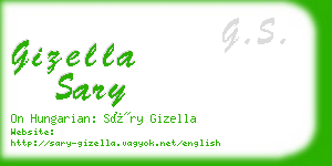 gizella sary business card